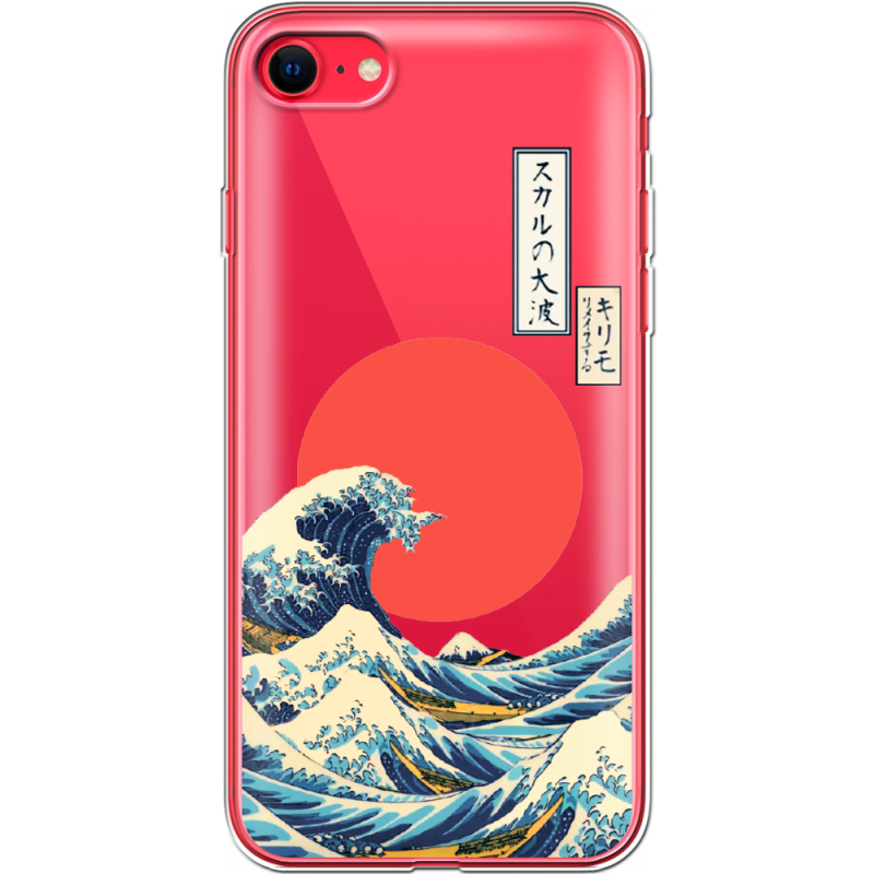 Прозрачный чехол BoxFace Apple iPhone SE (2020) Большая волна в Канагаве