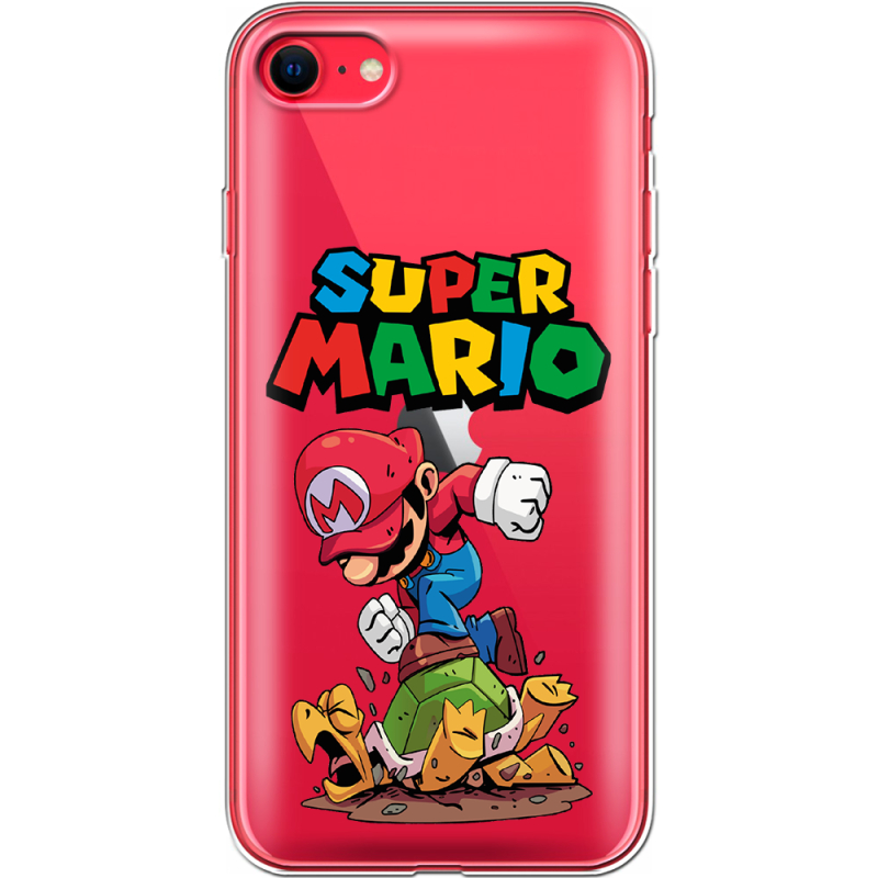 Прозрачный чехол BoxFace Apple iPhone SE (2020) Super Mario