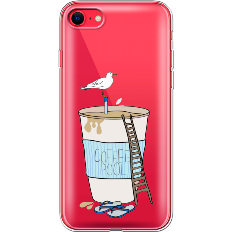 Прозрачный чехол BoxFace Apple iPhone SE (2020) Segull in Cofee Pool