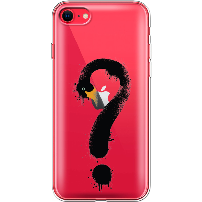Прозрачный чехол BoxFace Apple iPhone SE (2020) Swan question