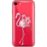 Прозрачный чехол BoxFace Apple iPhone SE (2020) Floral Flamingo