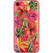 Прозрачный чехол BoxFace Apple iPhone SE (2020) Tropical Flowers