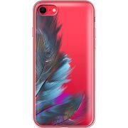Прозрачный чехол BoxFace Apple iPhone SE (2020) Feathers
