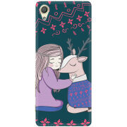 Чехол Uprint Sony Xperia X F5122 Girl and deer