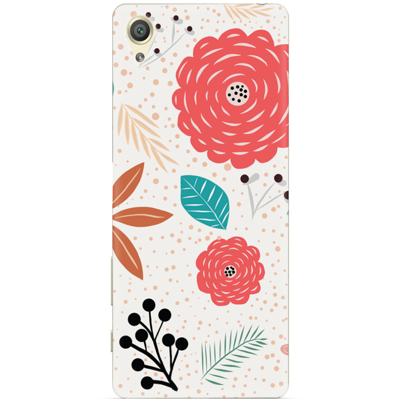 Чехол Uprint Sony Xperia X F5122 Line Flowers