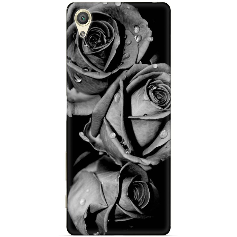 Чехол Uprint Sony Xperia X F5122 Black and White Roses