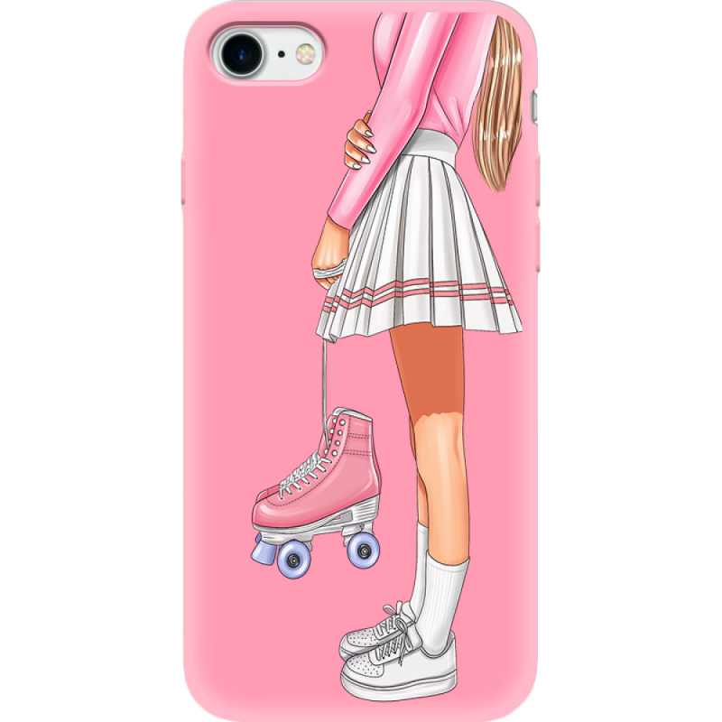 Розовый чехол BoxFace Apple iPhone SE (2020) Roller Girl