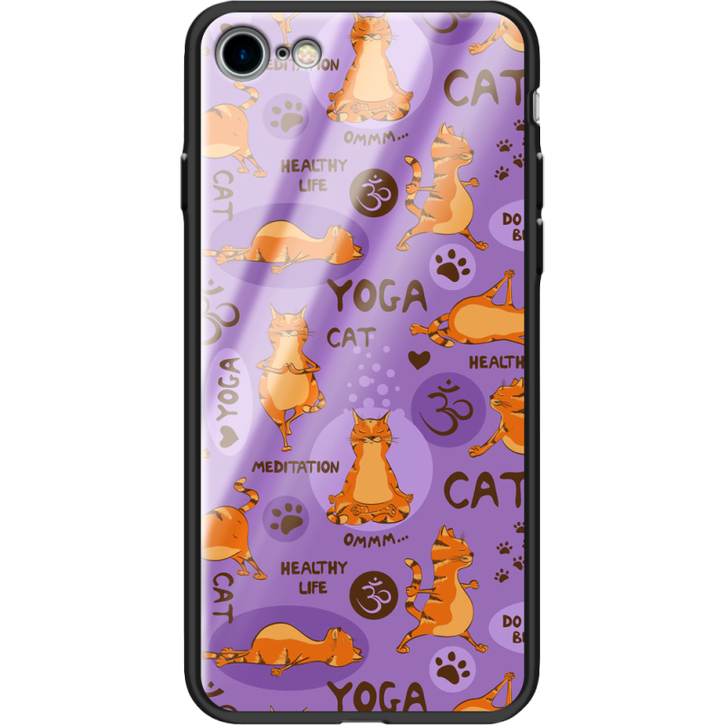 Защитный чехол BoxFace Glossy Panel Apple iPhone SE (2020) Yoga Cat
