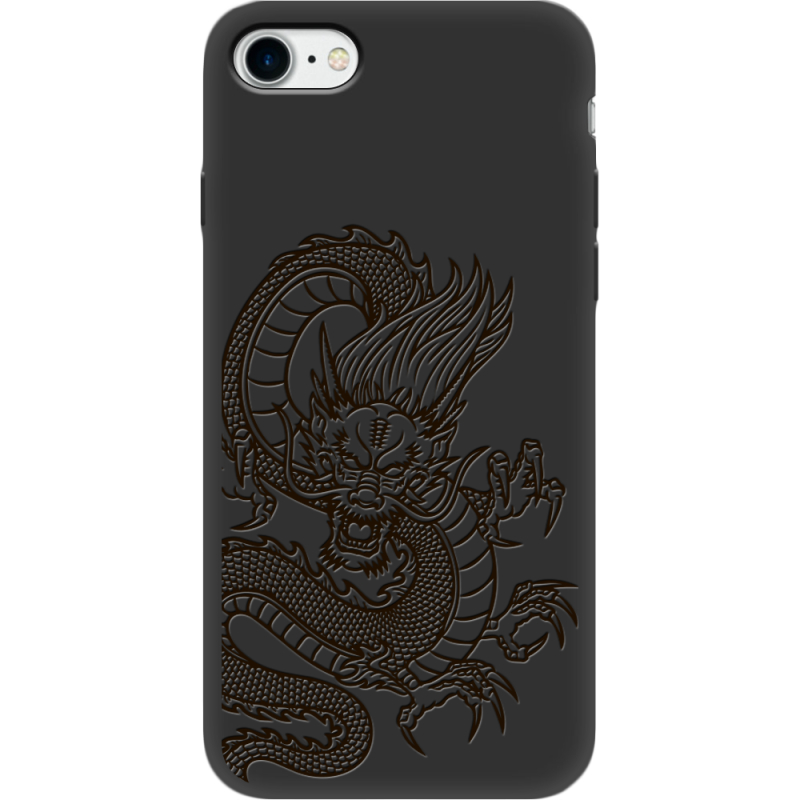 Черный чехол BoxFace Apple iPhone SE (2020) Chinese Dragon