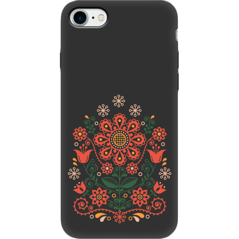 Черный чехол BoxFace Apple iPhone SE (2020) Ukrainian Ornament