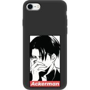 Черный чехол BoxFace Apple iPhone SE (2020) Attack On Titan - Ackerman