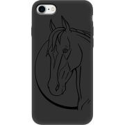 Черный чехол BoxFace Apple iPhone SE (2020) Horse