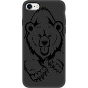 Черный чехол BoxFace Apple iPhone SE (2020) Grizzly Bear