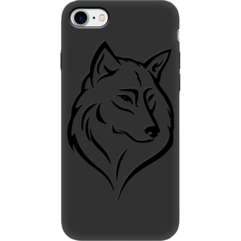 Черный чехол BoxFace Apple iPhone SE (2020) Wolf