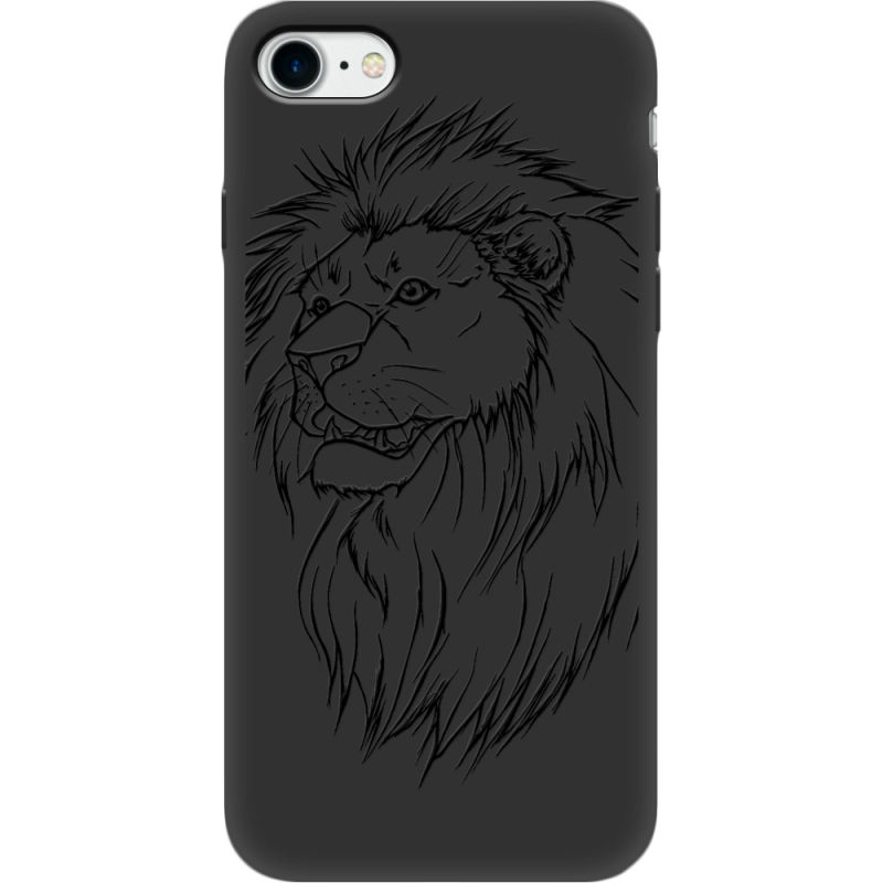 Черный чехол BoxFace Apple iPhone SE (2020) Lion