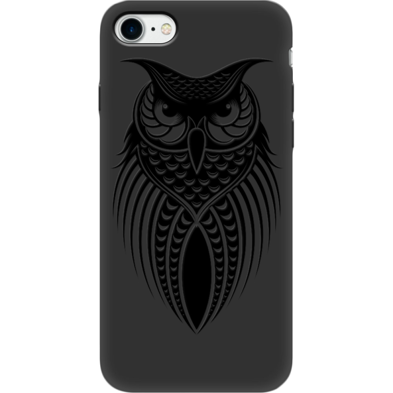 Черный чехол BoxFace Apple iPhone SE (2020) Owl