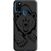 Черный чехол Uprint Samsung M215 Galaxy M21 Grizzly Bear