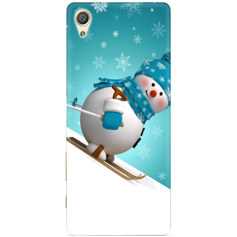 Чехол Uprint Sony Xperia XA F3112 Skier Snowman
