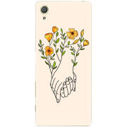 Чехол Uprint Sony Xperia XA F3112 Flower Hands