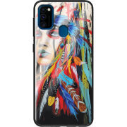 Защитный чехол BoxFace Glossy Panel Samsung Galaxy M21 Feather Girl