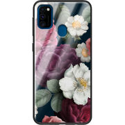 Защитный чехол BoxFace Glossy Panel Samsung Galaxy M21 Peonies