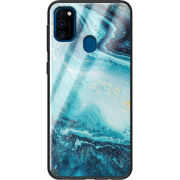 Защитный чехол BoxFace Glossy Panel Samsung Galaxy M21 Blue Marble