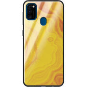 Защитный чехол BoxFace Glossy Panel Samsung Galaxy M21 Yellow Marble