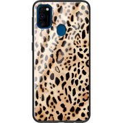 Защитный чехол BoxFace Glossy Panel Samsung Galaxy M21 Leopard Print