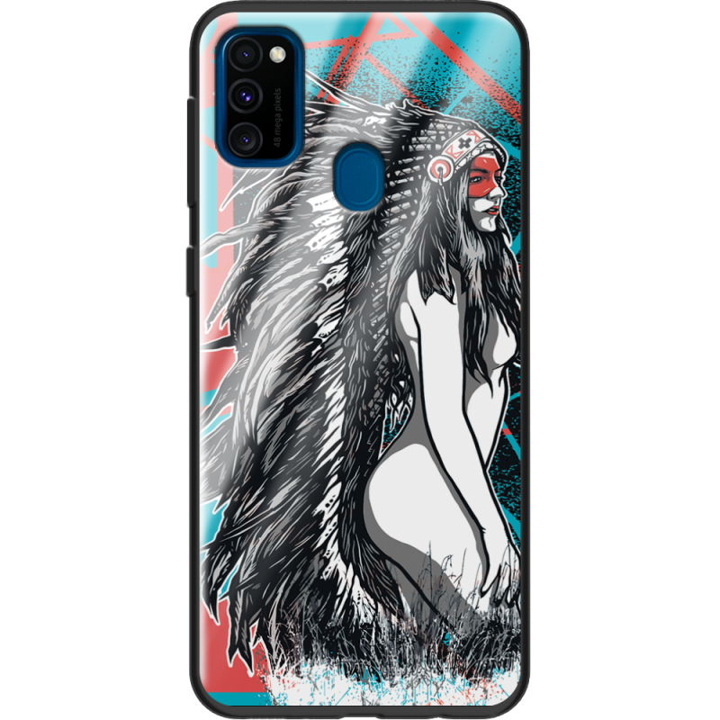 Защитный чехол BoxFace Glossy Panel Samsung Galaxy M21 Indian Girl