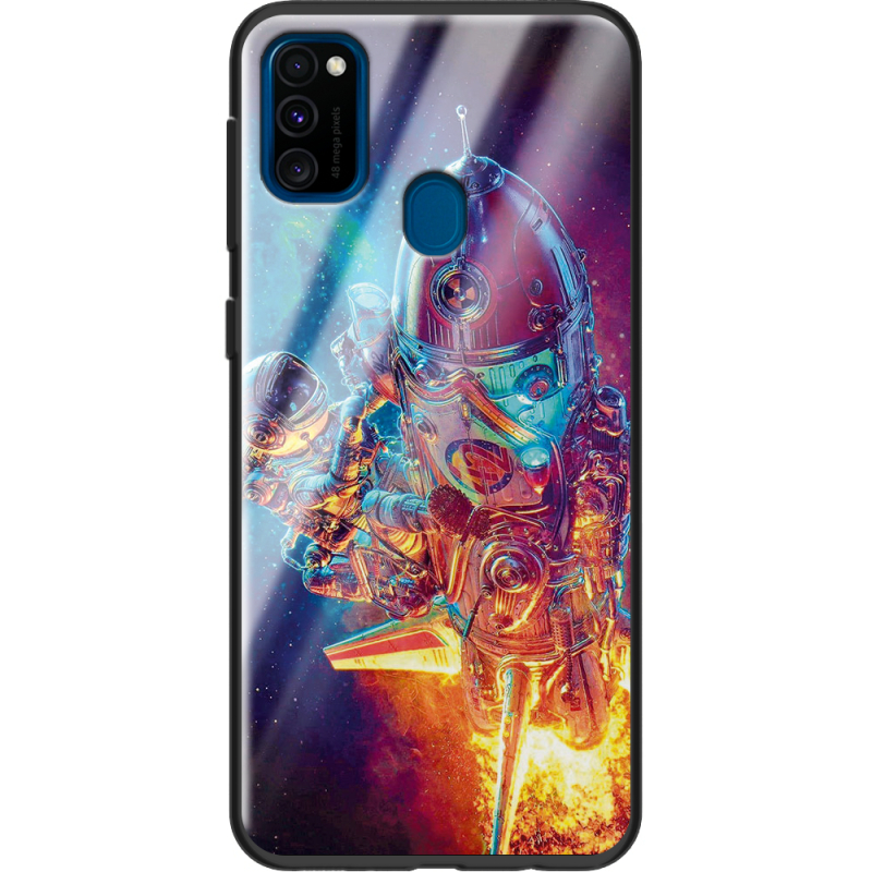 Защитный чехол BoxFace Glossy Panel Samsung Galaxy M21 Astronaut in Space