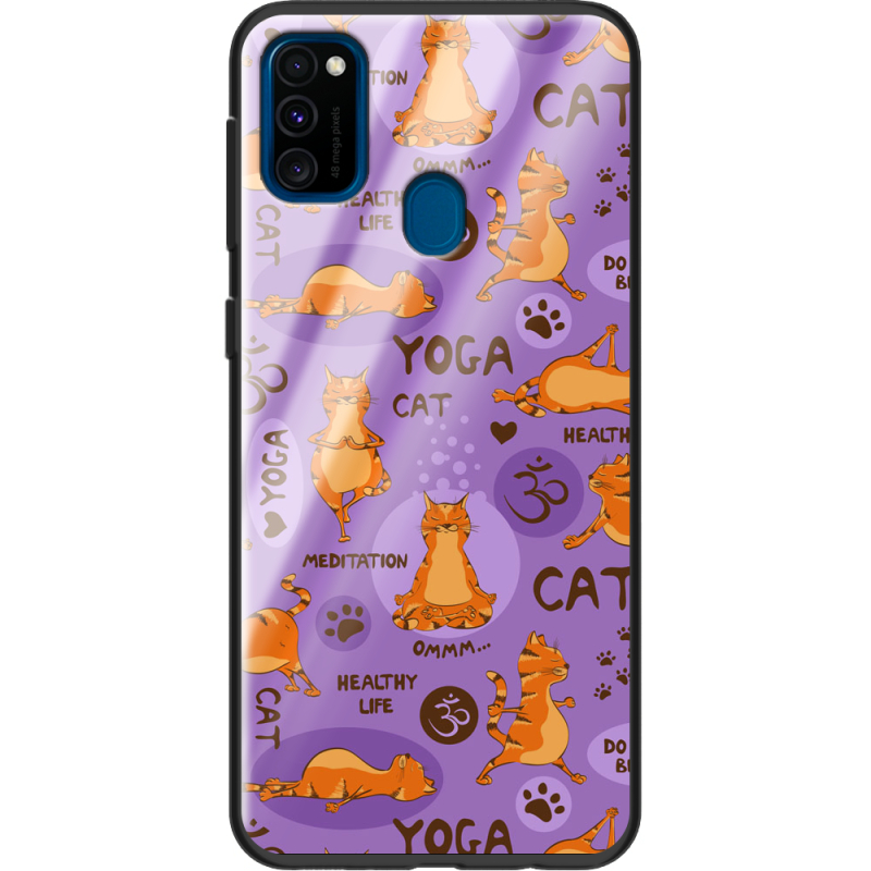 Защитный чехол BoxFace Glossy Panel Samsung Galaxy M21 Yoga Cat