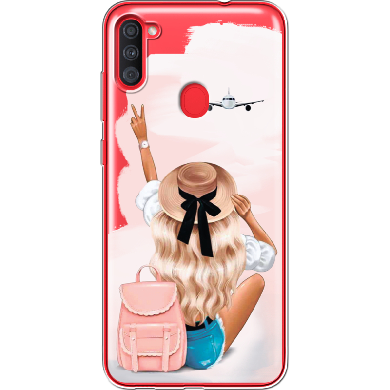 Прозрачный чехол BoxFace Samsung Galaxy A11 (A115) Travel Girl