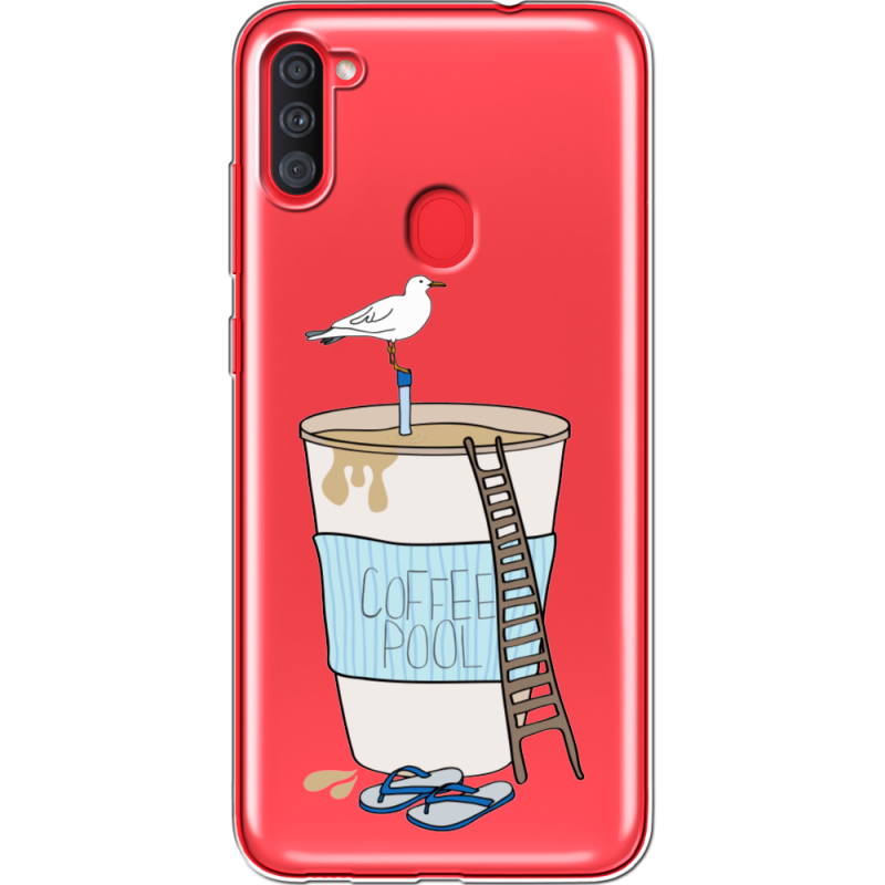 Прозрачный чехол BoxFace Samsung Galaxy A11 (A115) Segull in Cofee Pool