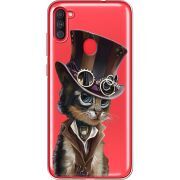 Прозрачный чехол BoxFace Samsung Galaxy A11 (A115) Steampunk Cat