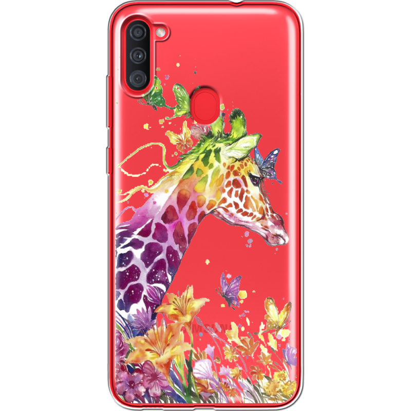 Прозрачный чехол BoxFace Samsung Galaxy A11 (A115) Colorful Giraffe
