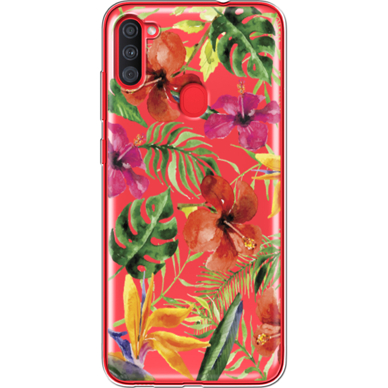 Прозрачный чехол BoxFace Samsung Galaxy A11 (A115) Tropical Flowers