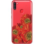 Прозрачный чехол BoxFace Samsung Galaxy A11 (A115) Red Poppies