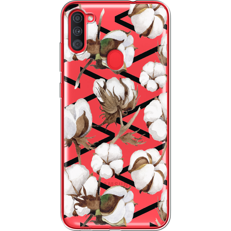 Прозрачный чехол BoxFace Samsung Galaxy A11 (A115) Cotton flowers