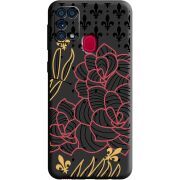 Черный чехол BoxFace Samsung M315 Galaxy M31 FranceFlowers