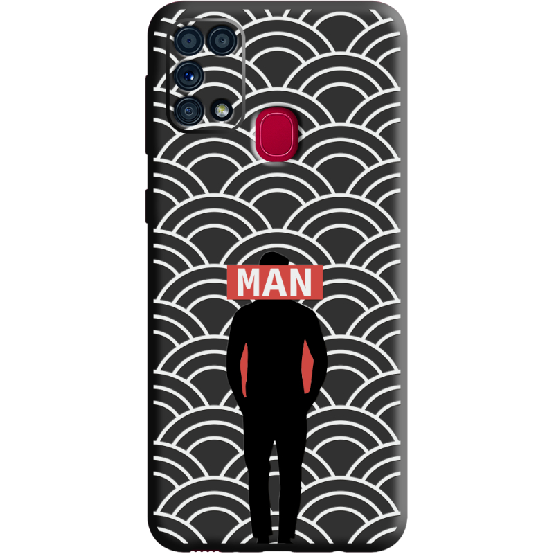 Черный чехол BoxFace Samsung M315 Galaxy M31 Man Pattern