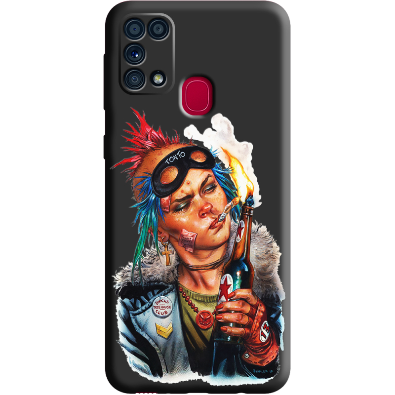 Черный чехол BoxFace Samsung M315 Galaxy M31 Tanker Girl