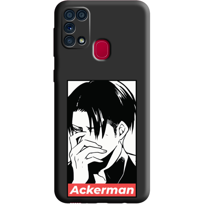 Черный чехол BoxFace Samsung M315 Galaxy M31 Attack On Titan - Ackerman