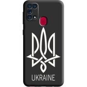 Черный чехол BoxFace Samsung M315 Galaxy M31 Тризуб монограмма ukraine