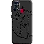 Черный чехол BoxFace Samsung M315 Galaxy M31 Horse