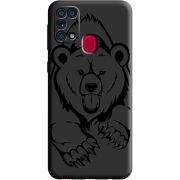 Черный чехол BoxFace Samsung M315 Galaxy M31 Grizzly Bear