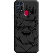 Черный чехол BoxFace Samsung M315 Galaxy M31 Bear King