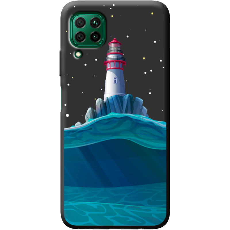 Черный чехол BoxFace Huawei P40 Lite Lighthouse