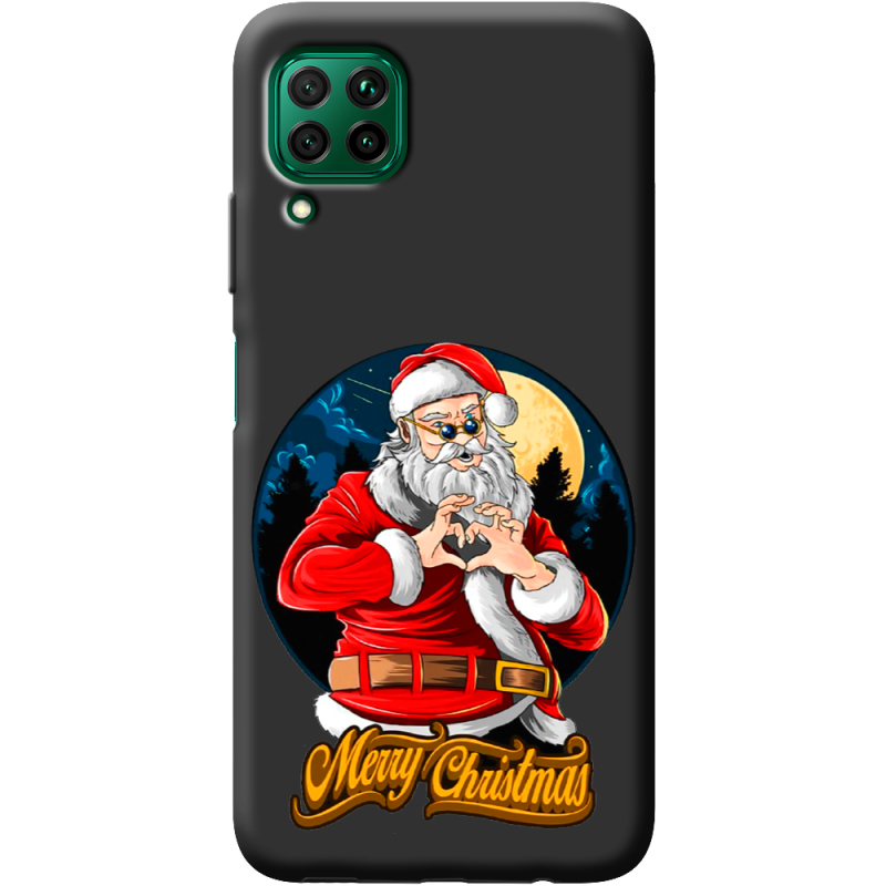 Черный чехол BoxFace Huawei P40 Lite Cool Santa