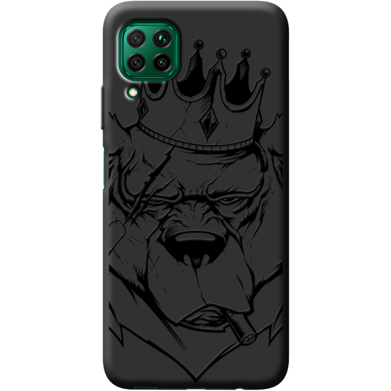 Черный чехол BoxFace Huawei P40 Lite Bear King