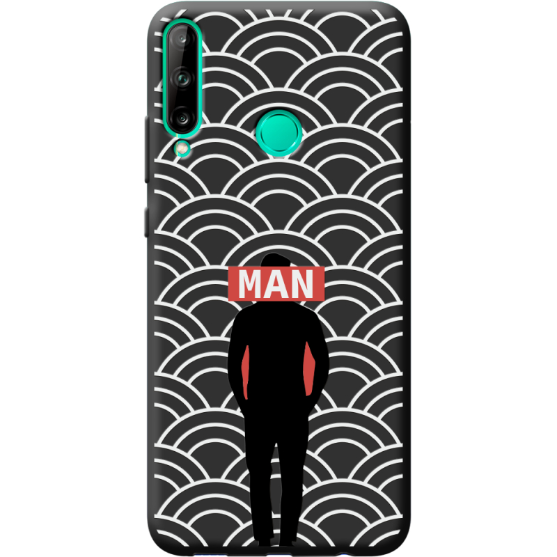 Черный чехол BoxFace Huawei P40 Lite E Man Pattern